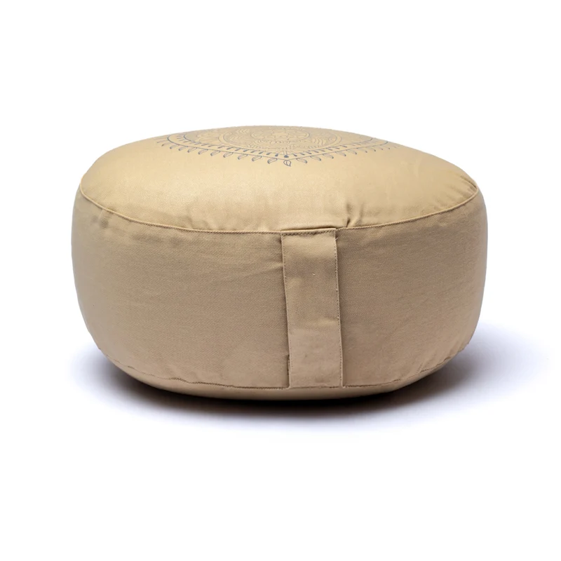 Meditatiekussen hart beige biokatoen
