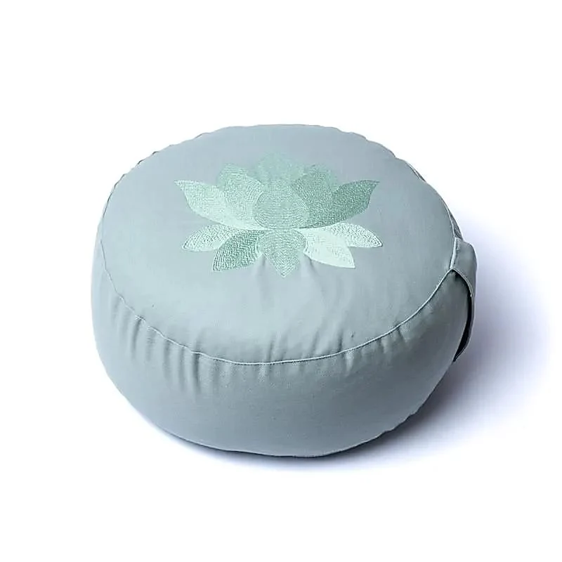 Meditatiekussen lotus saliegroen biokatoen