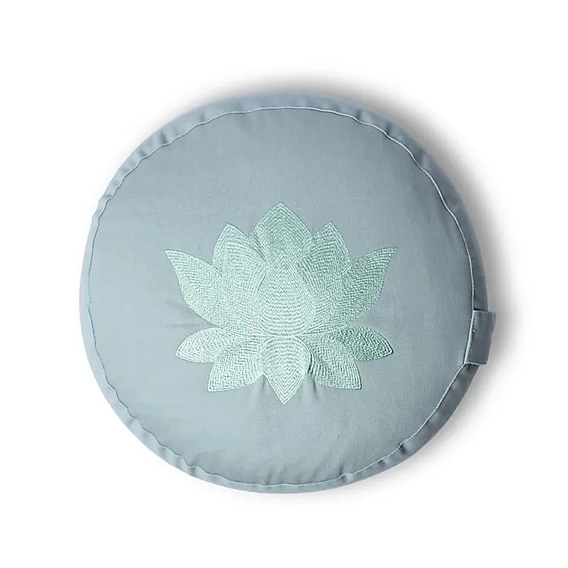 Meditatiekussen lotus saliegroen biokatoen