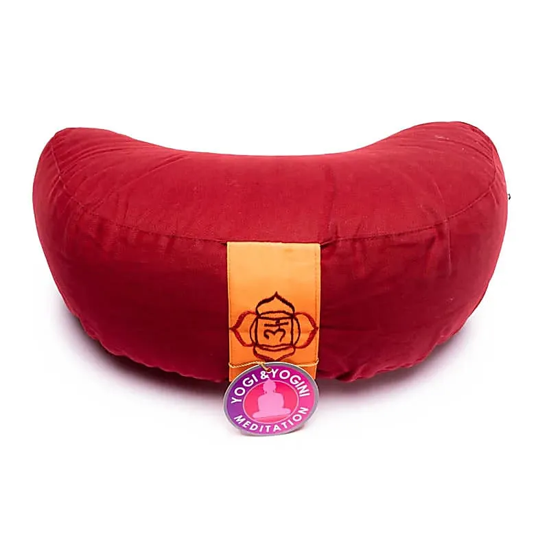 Meditatiekussen rood chakra 1 halve maan