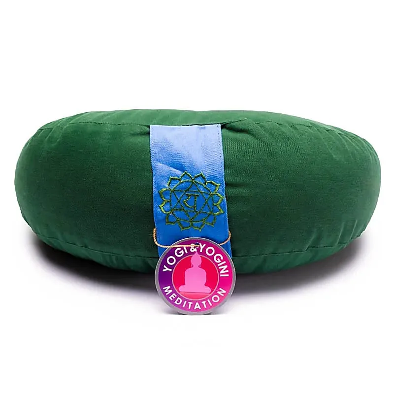 Meditatiekussen groen chakra 4 halve maan