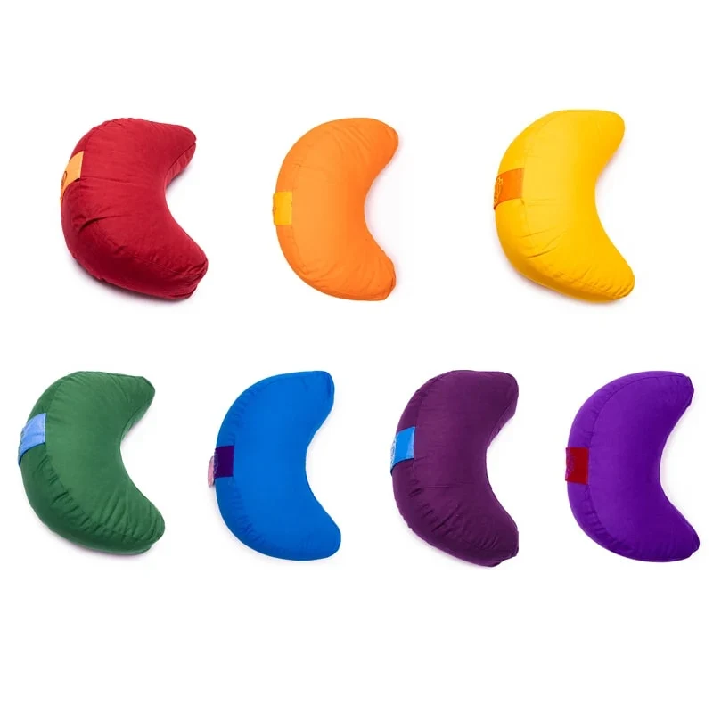 Meditatiekussens SET 7 chakra's halve maan