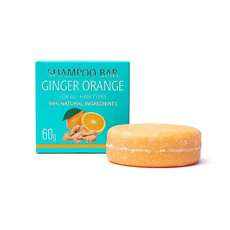Natuurlijke shampoo bar gember sinaasappel
