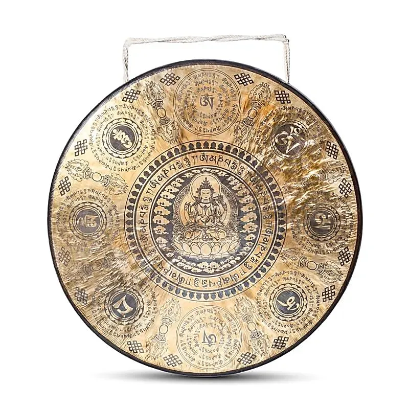 Nepalese gong Chenrezig gravure