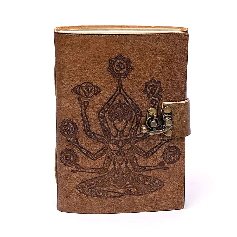 Notitieboek Chakra Meditatie met kunstlederen kaft