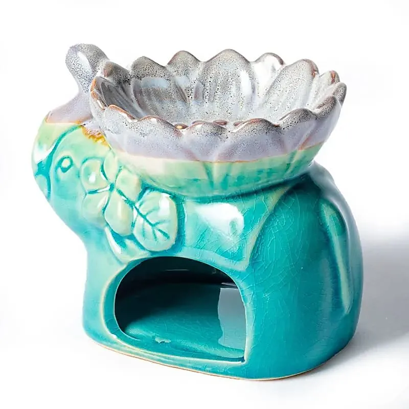 Olieverdamper & aromabrander olifant turquoise