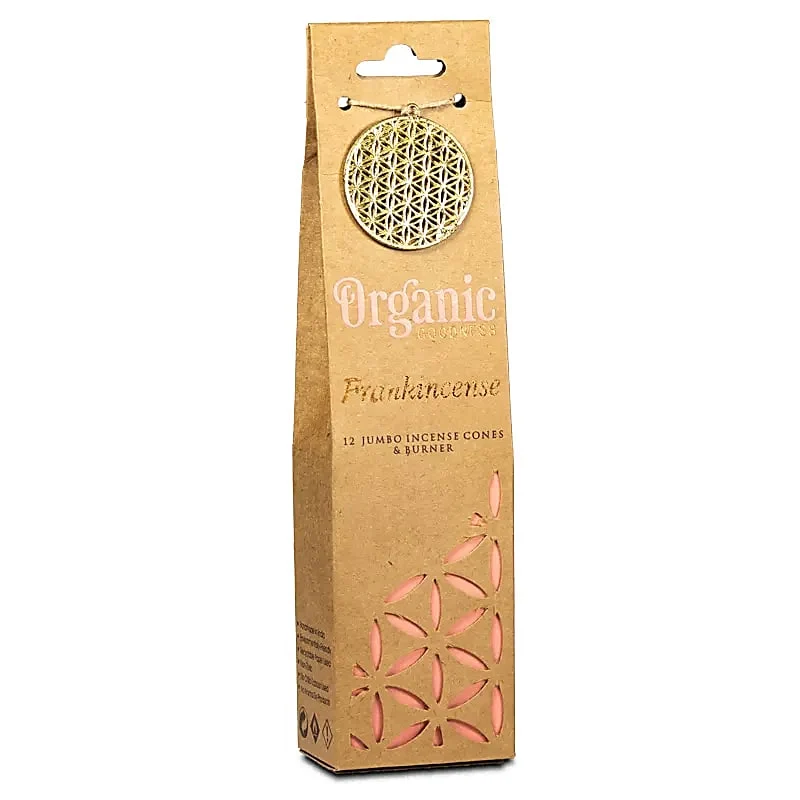 Organic Goodness Frankincense wierookkegels + houder