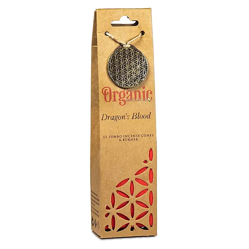 Organic Goodness Dragon's Blood wierookkegels + houder