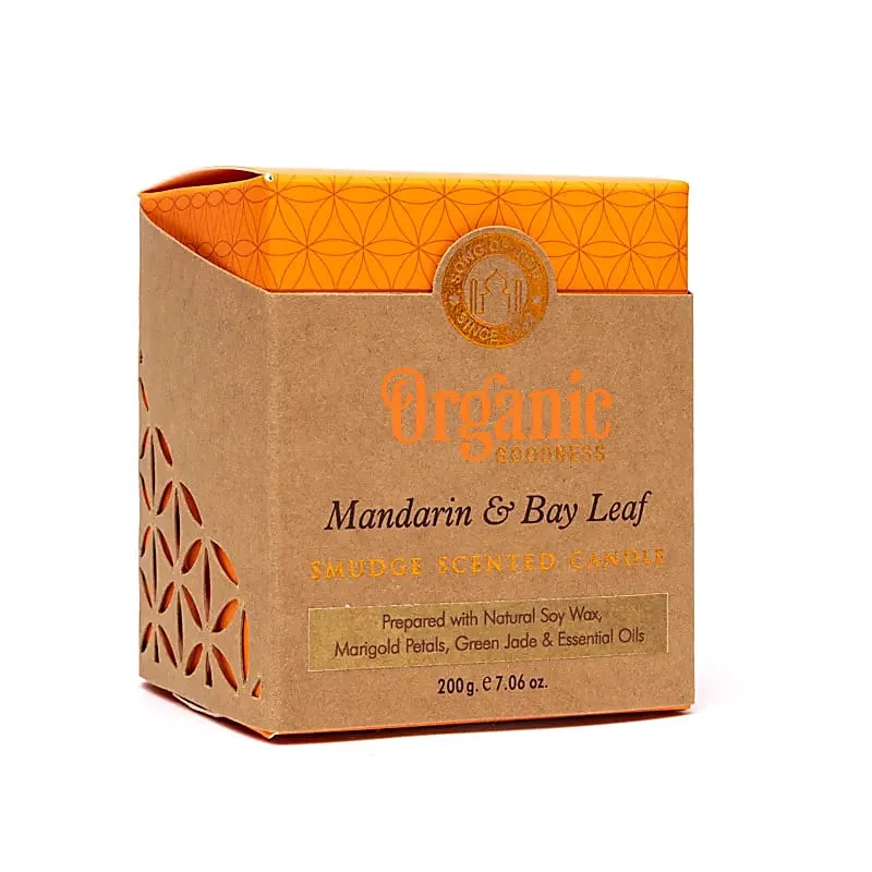 Organic Goodness geurkaars Mandarijn & Laurierblad