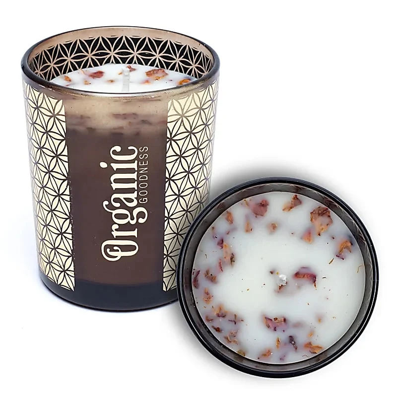 Organic Goodness geurkaars Roos & Geranium