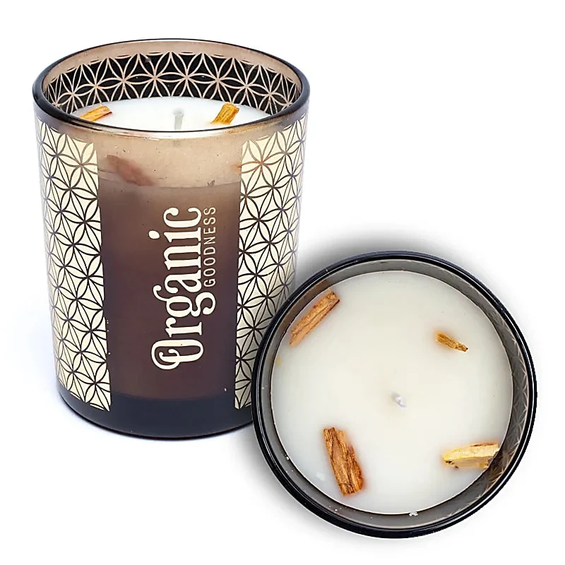 Organic Goodness geurkaars Palo Santo & Cederhout
