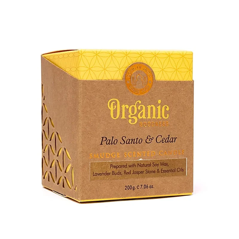Organic Goodness geurkaars Palo Santo & Cederhout