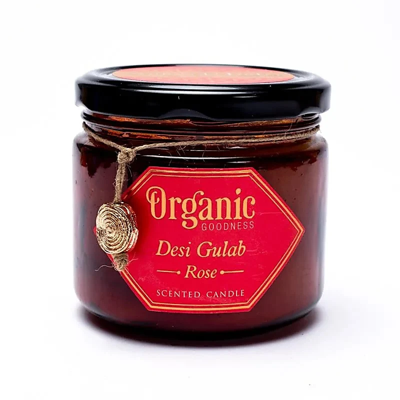Organic Goodness soja was kaars Roos