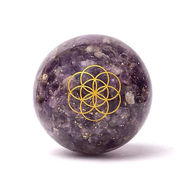 Orgoniet bol amethist met Seed of Life