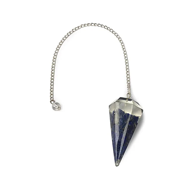 Orgoniet pendel lapis lazuli facet geslepen