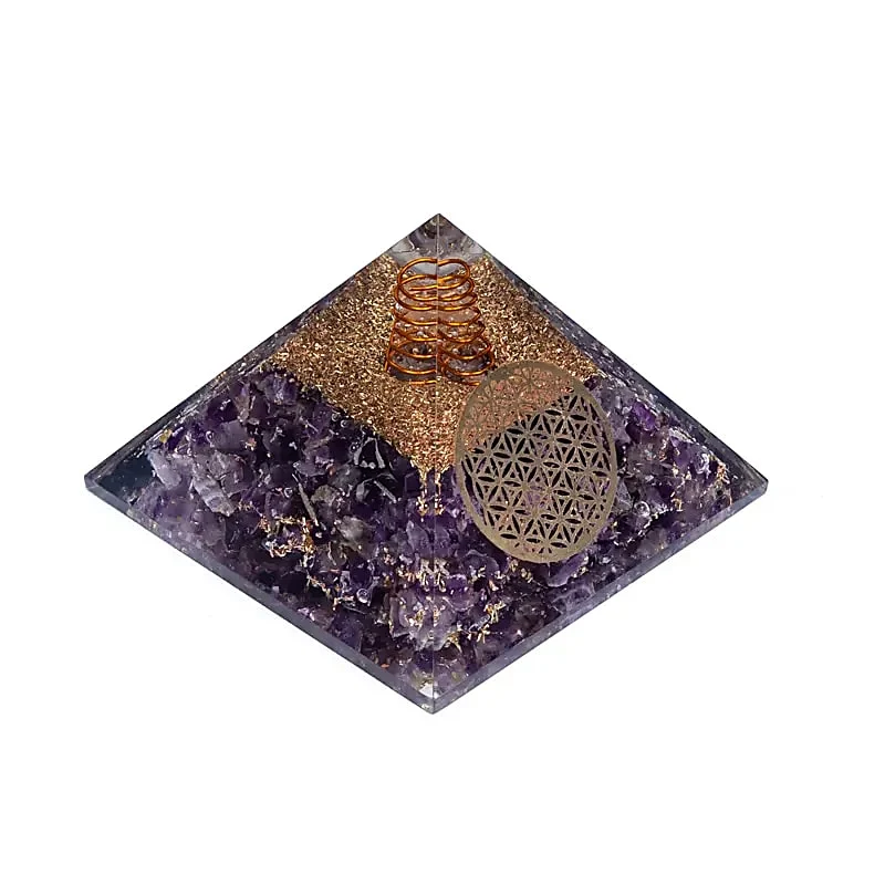 Orgoniet piramide amethist bloem des levens