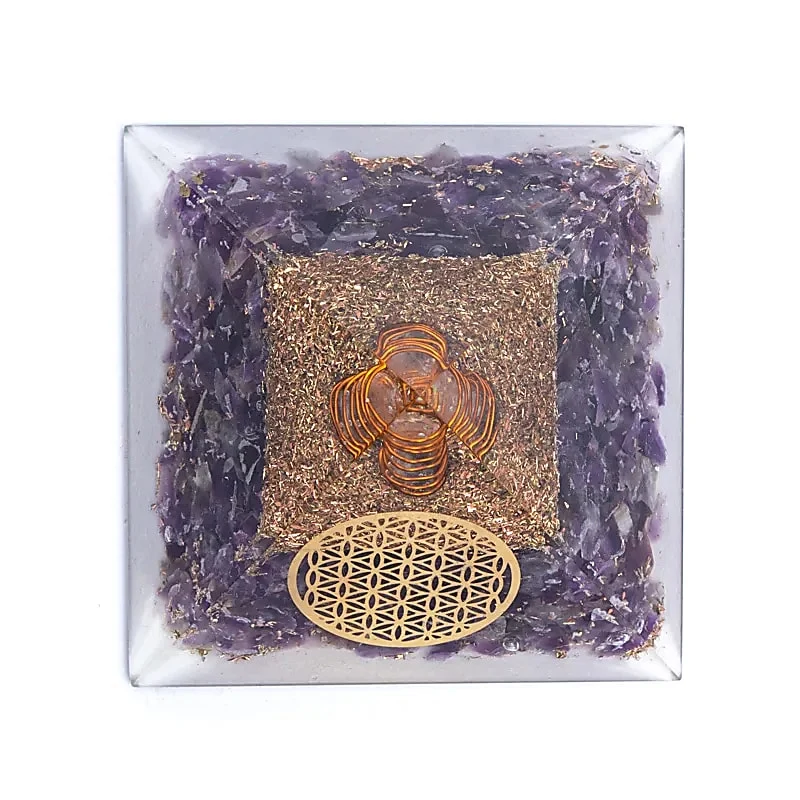 Orgoniet piramide amethist bloem des levens