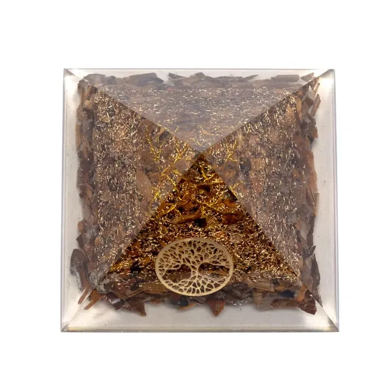 Tijgeroog piramide met levensboom