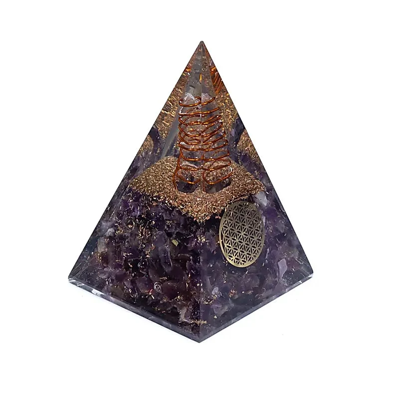 Orgoniet piramide amethist bloem des levens