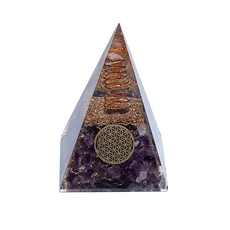Orgoniet piramide amethist bloem des levens