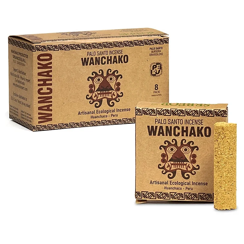 Palo Santo Wanchako wierookstaafjes doos van 8 pakjes