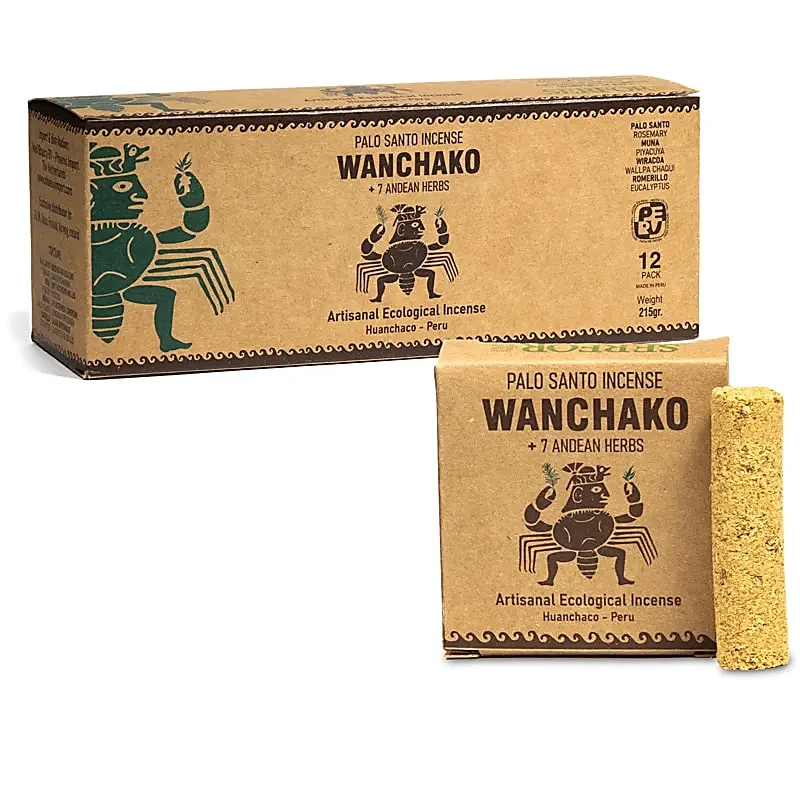 Palo Santo Wanchako wierookstaafjes 7 kruiden doos van 12
