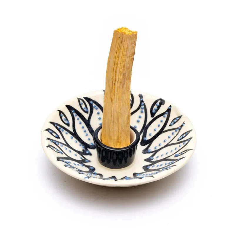 Palo santo wierookhouder wit