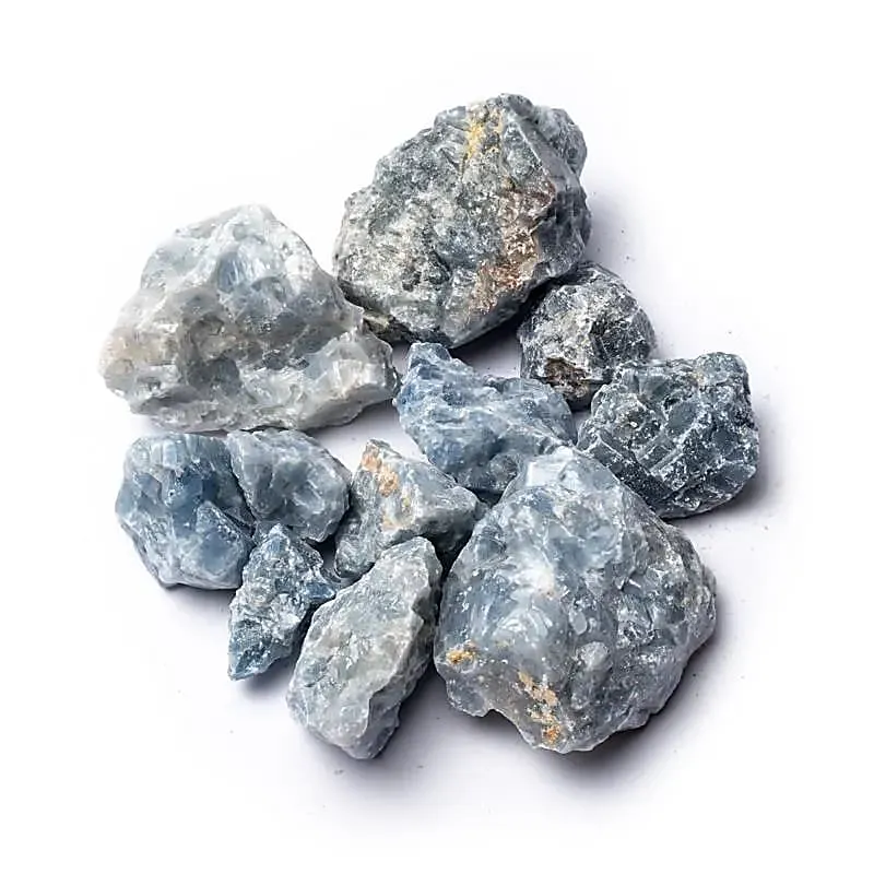 Ruwe blauwe calciet