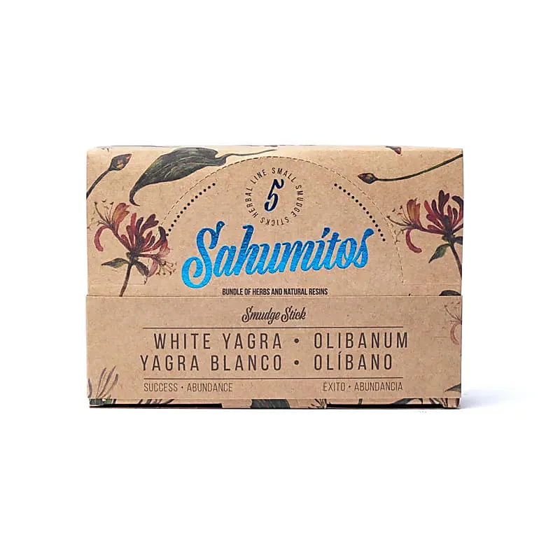 Sagrada Madre Sahumitos smudge Witte Yagra per 5 in displaydoos