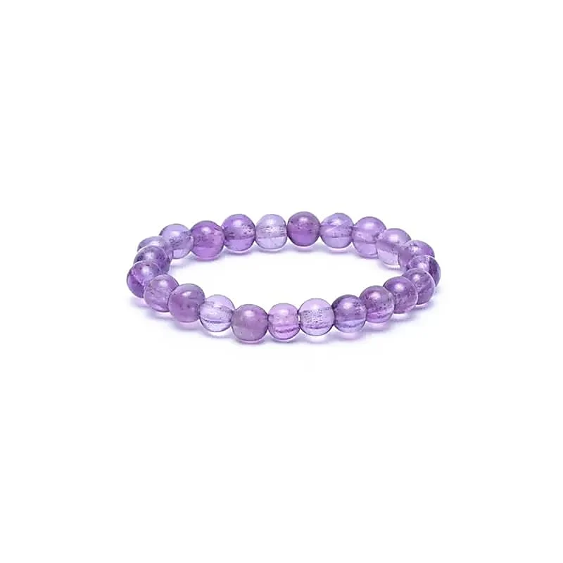 Ring amethist elastisch