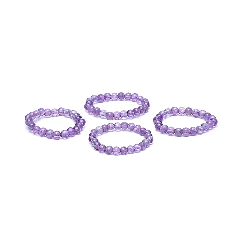 Ring amethist elastisch