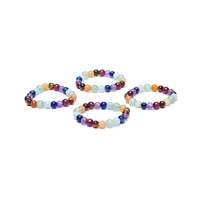 Ring 7 chakra stenen elastisch