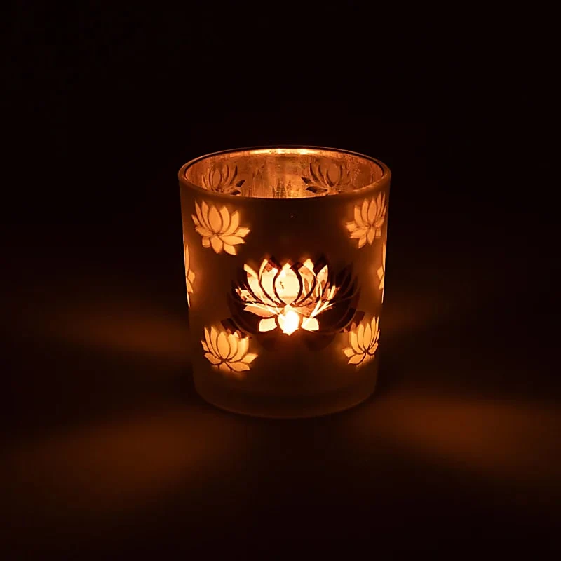 Sfeerlicht matglas/metallic Lotus