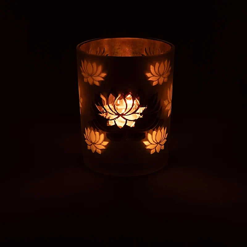 Sfeerlicht matglas/metallic Lotus