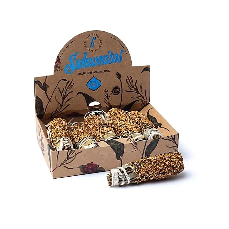 Sagrada Madre Sahumitos smudge Mirre & Palo Santo per 5 in displaydoos