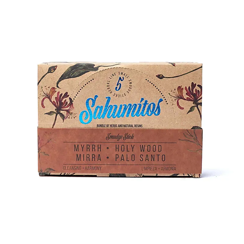 Sagrada Madre Sahumitos smudge Mirre & Palo Santo per 5 in displaydoos