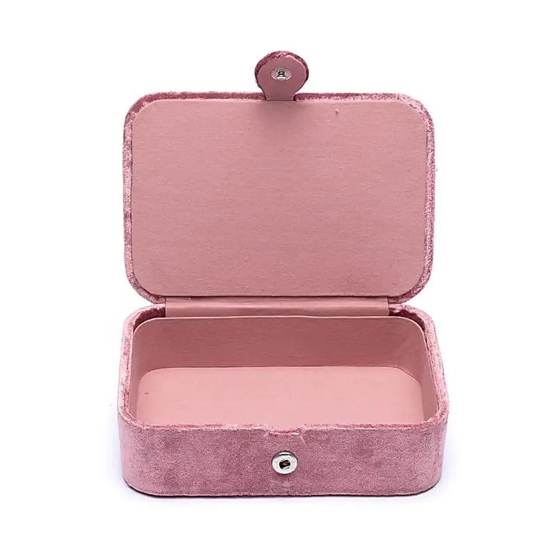 Sieraden / tarotdoos fluweel roze met Levensboom