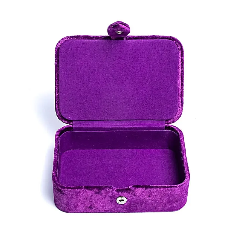 Sieraden / tarotdoos fluweel paars met galaxy