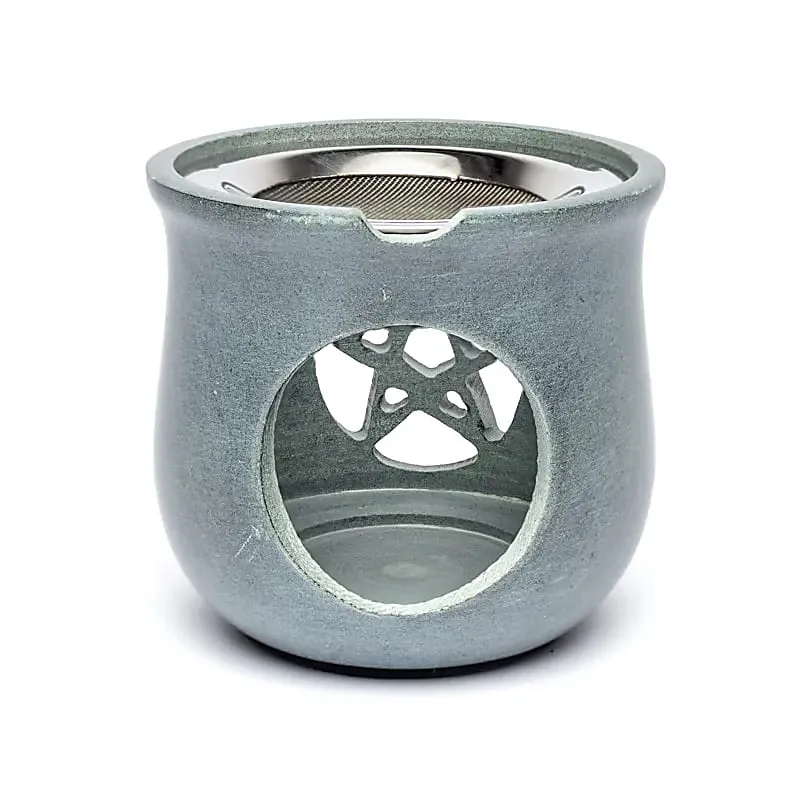 Wierookbrander Pentagram grijs + zeef