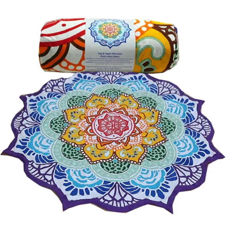 Strandlaken 7 chakra's mandala