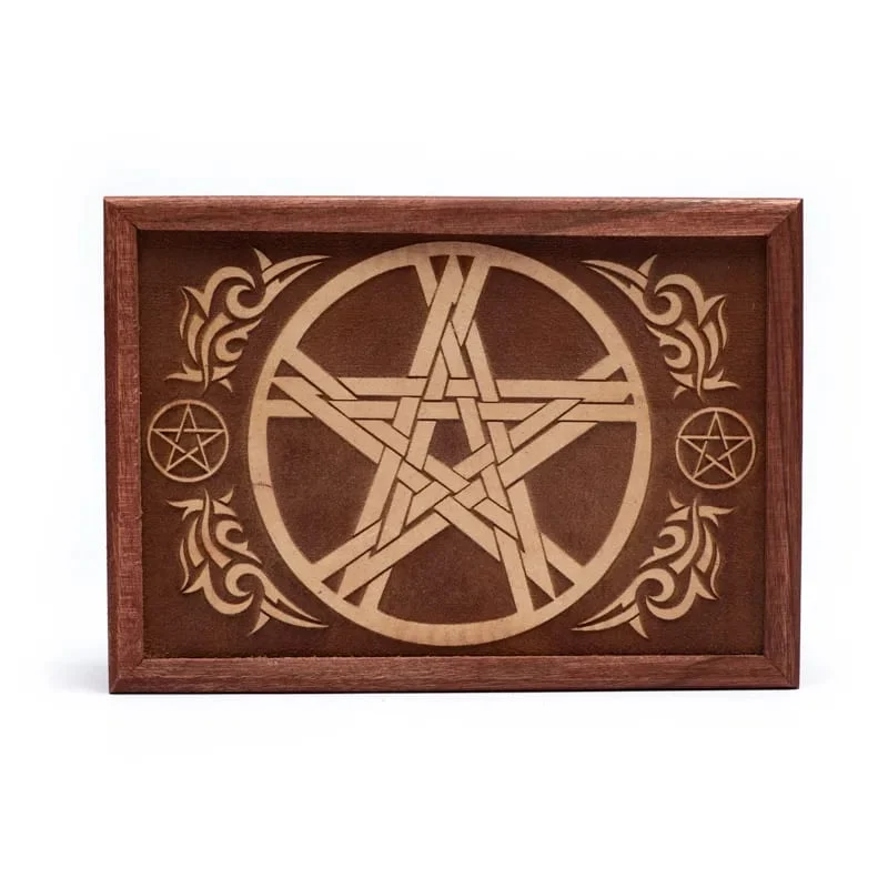 Tarotdoos pentagram gegraveerd