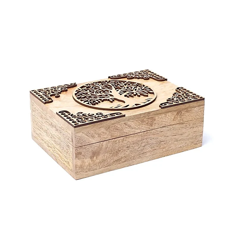 Tarotdoos levensboom mangohout