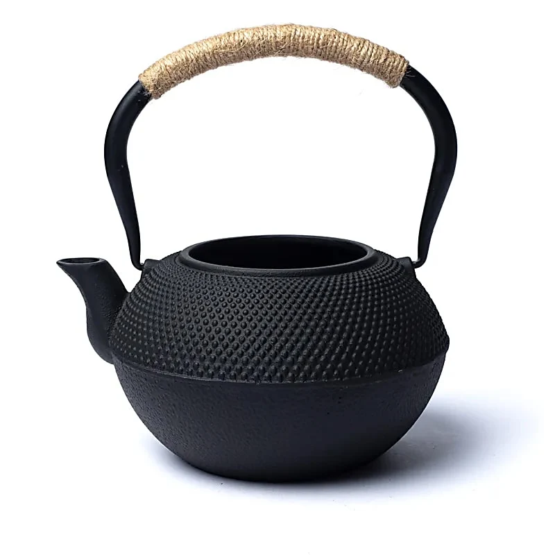 Tetsubin gietijzeren 1,2 liter theepot zwart (zonder coating)