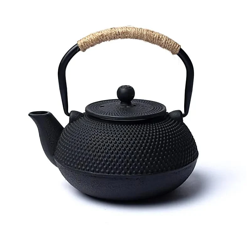 Tetsubin gietijzeren 0,6 liter theepot zwart (zonder coating)
