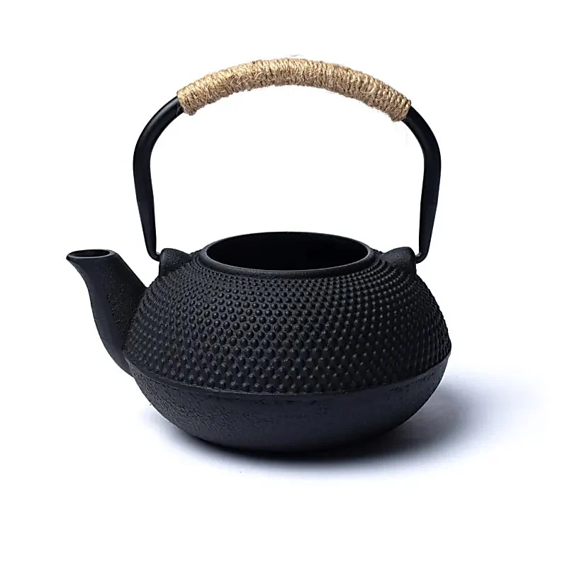 Tetsubin gietijzeren 0,6 liter theepot zwart (zonder coating)