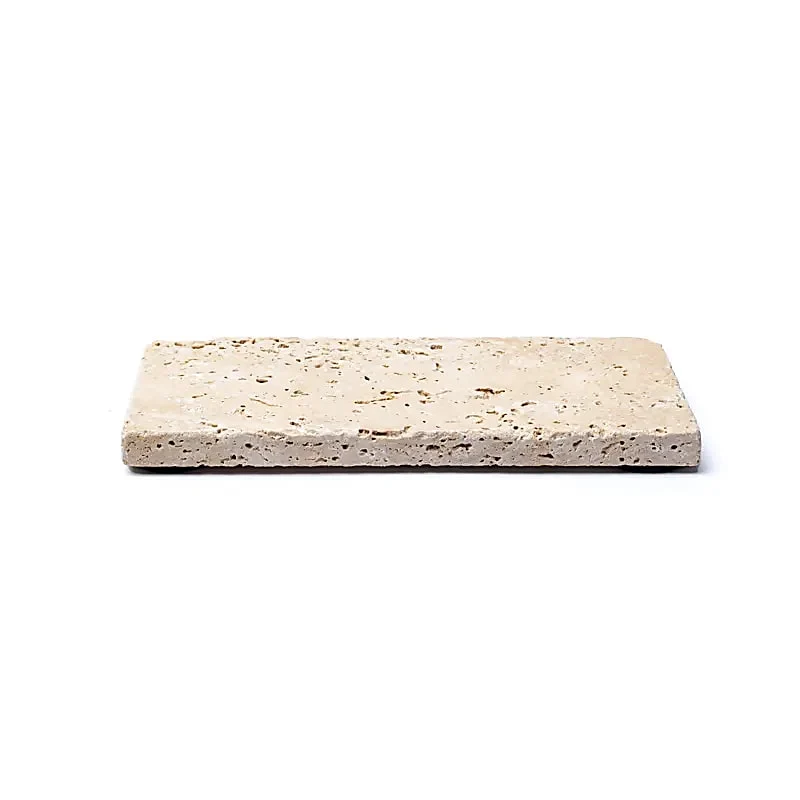 Travertijn zeephouder of kaarshouder naturel