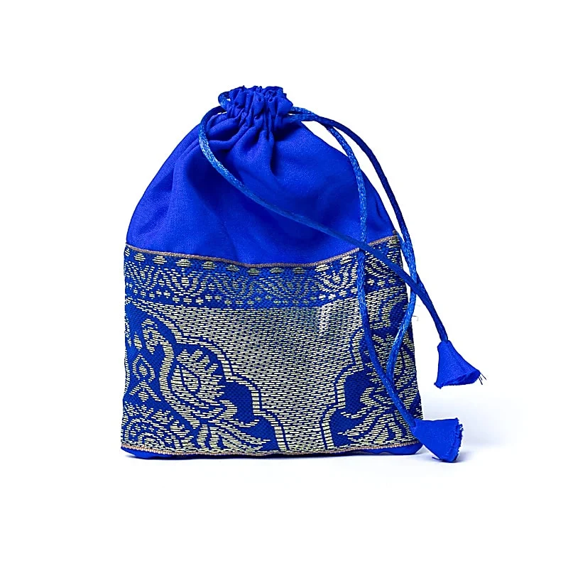 Tulsi mala met angeliet/ amazoniet AA kwaliteit in zakje