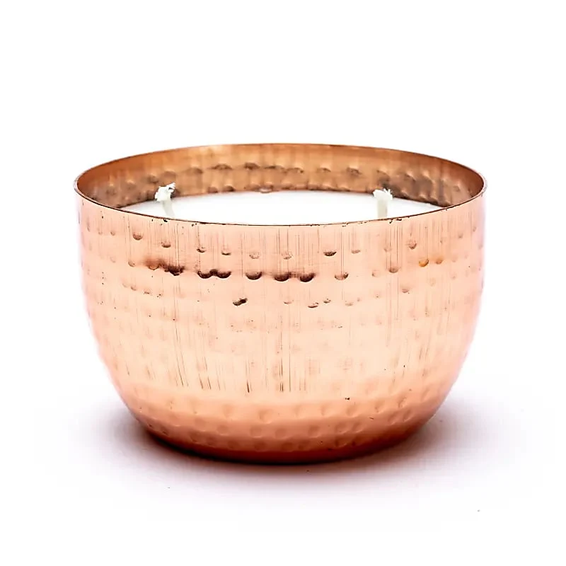 Pitta aqua oud geurkaars met 2 lonten in pot