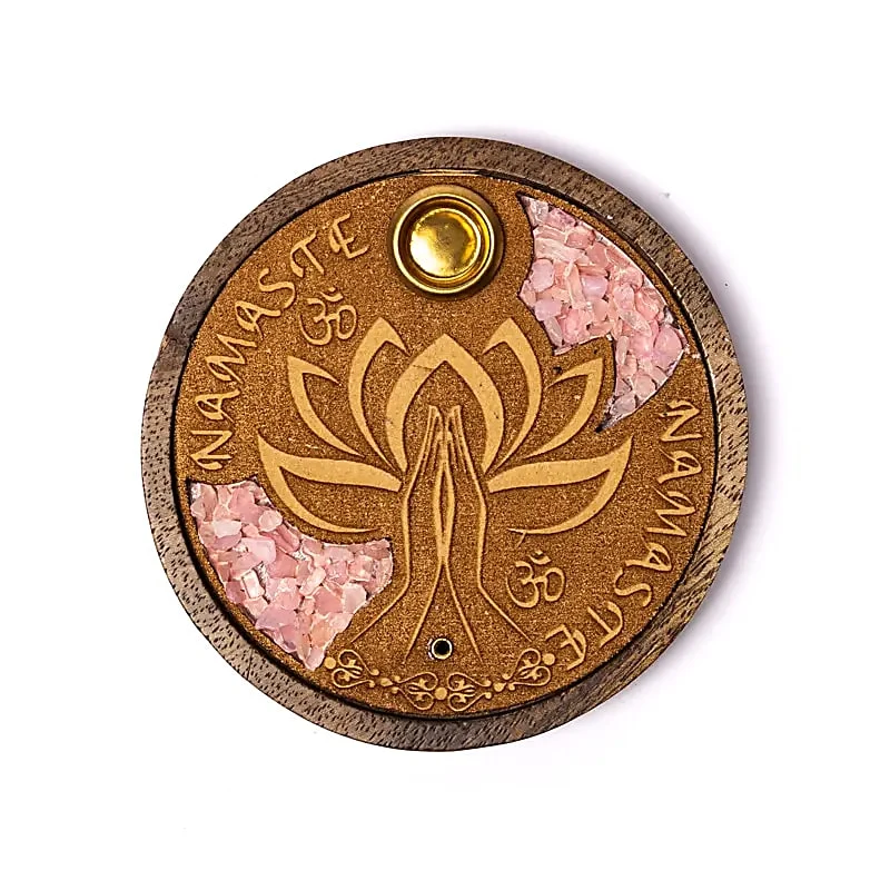 Wierook en kegeltjes brander namaste rozenkwarts