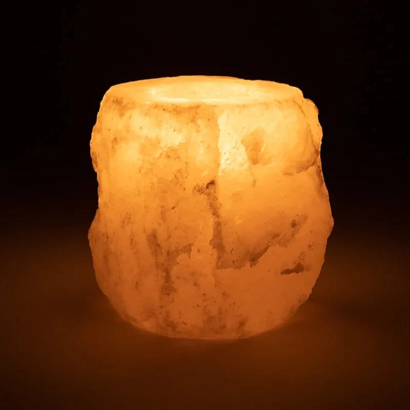 Zoutkristal sfeerlicht wit